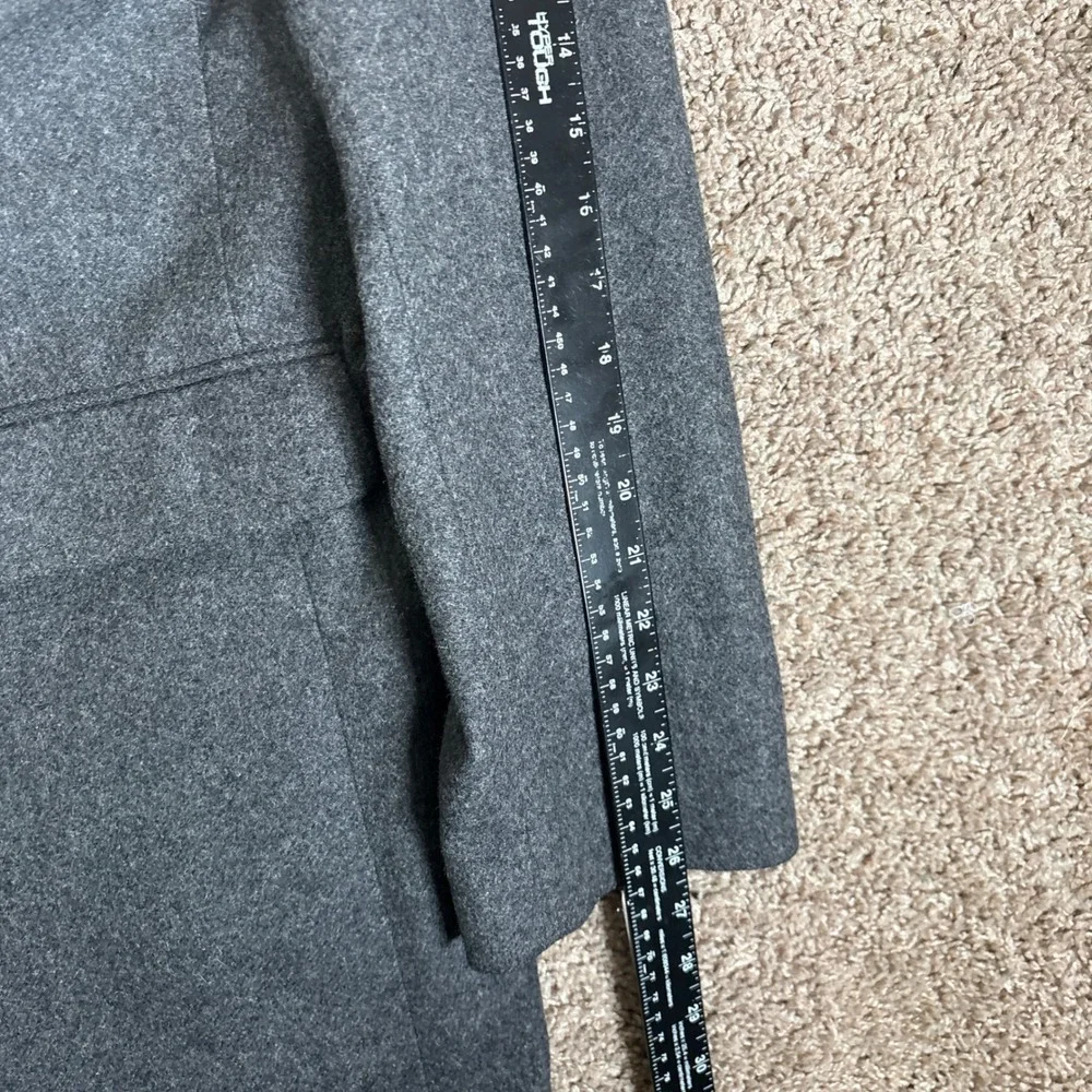 Banana Republic Mens Nova Fides Italian Wool Overcoat Charcoal Grey‎ Large L